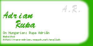 adrian rupa business card